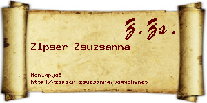 Zipser Zsuzsanna névjegykártya